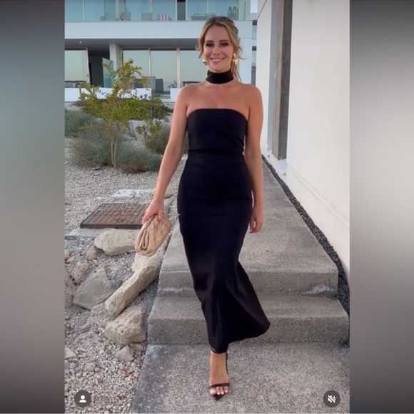 Zara Draped Dress With Choker - Picture 3 of 16